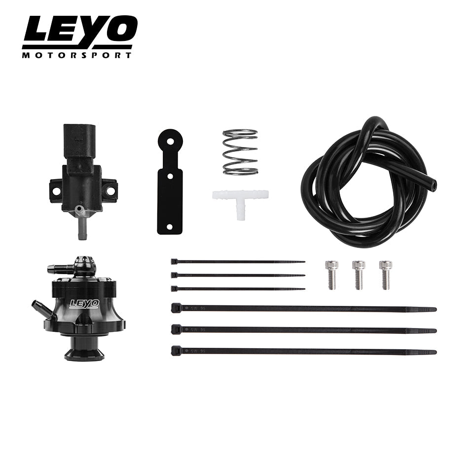 LEYO diverter valve kit – kit contents with valve, solenoid, hose and fittings