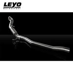 LEYO catless downpipe – Golf R Mk7 – assembled downpipe side view - LEYO Thumbnail