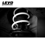LEYO lowering springs – Golf R Mk7 – front spring fitted on factory strut in wheel well - LEYO Thumbnail