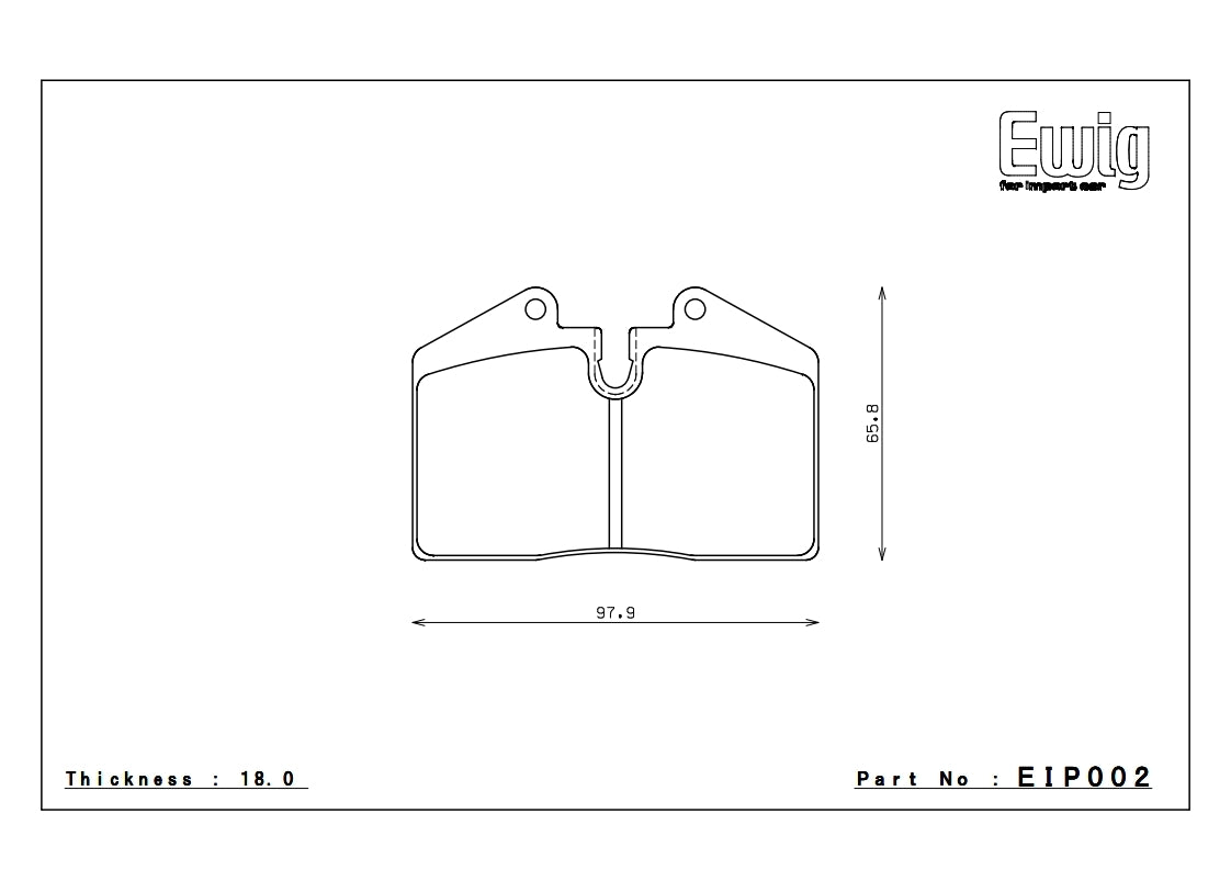 Pad Shape for Endless CC35 Type-E Brake Pads – Alcon CAR36