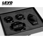 LEYO billet engine bay cap set – Golf Mk7 – caps in presentation box - LEYO Thumbnail