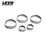 LEYO billet aluminium knob set 5pc – silver rings on white - LEYO Thumbnail