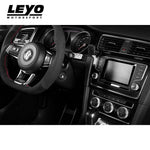 LEYO billet aluminium knob set 5pc – fitted, VW Golf GTI Mk7 dash view - LEYO Thumbnail