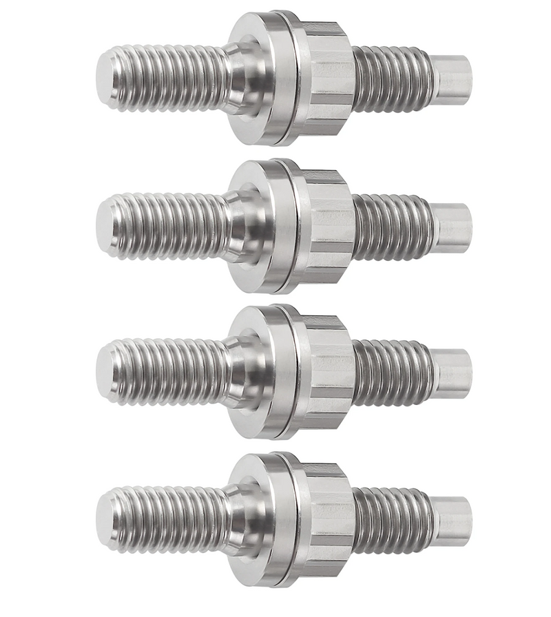 M10 x 1.25mm Titanium Stud, Washer & Lock Nut Kit – Pack of 4 - Chicane Australia