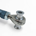 Suspension Secrets rear drop link, close-up of the Fluro rose joint with top hat spacers - Suspension Secrets Thumbnail
