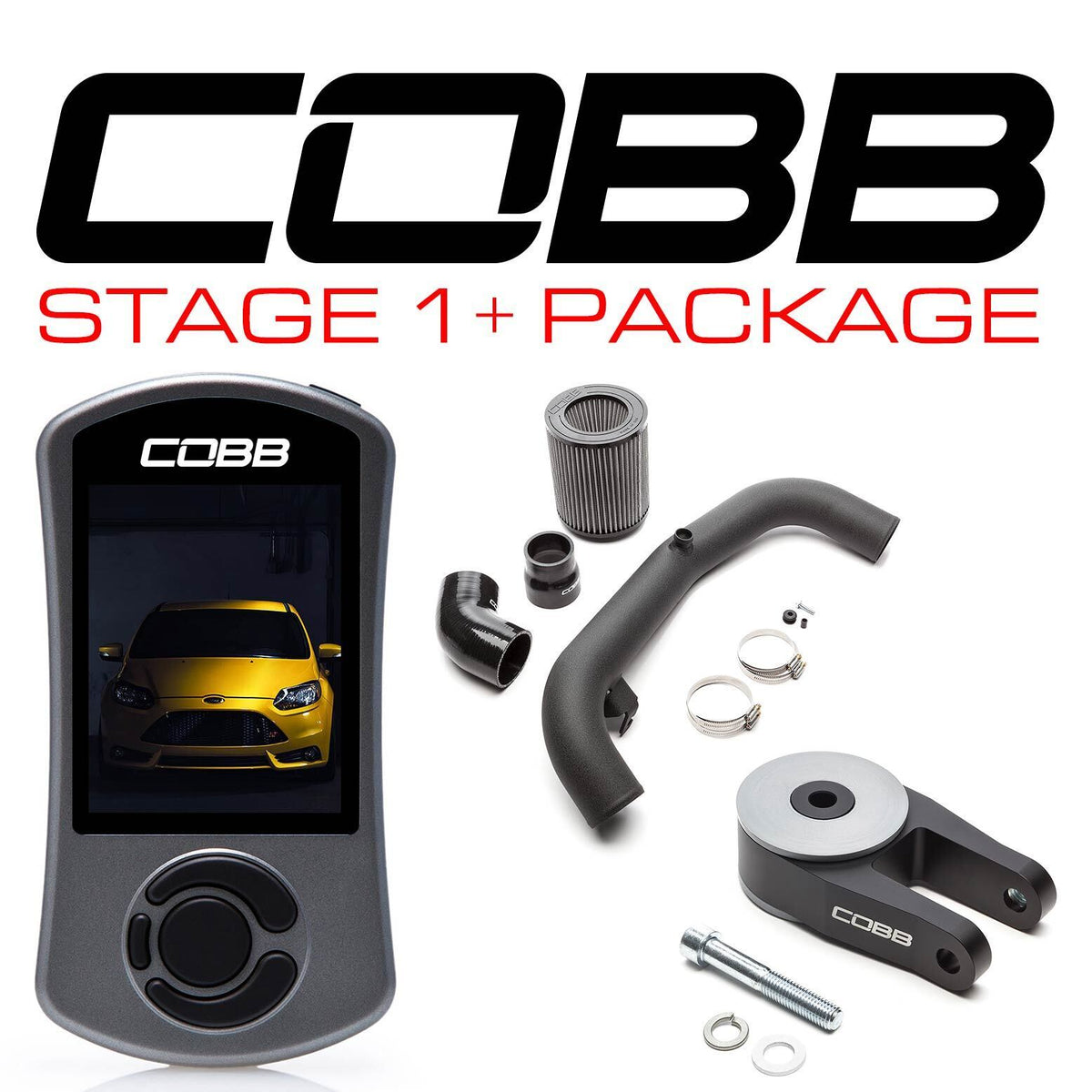 COBB Stage 1+ package – Ford Focus ST – Accessport V3, cold air intake and rear mount