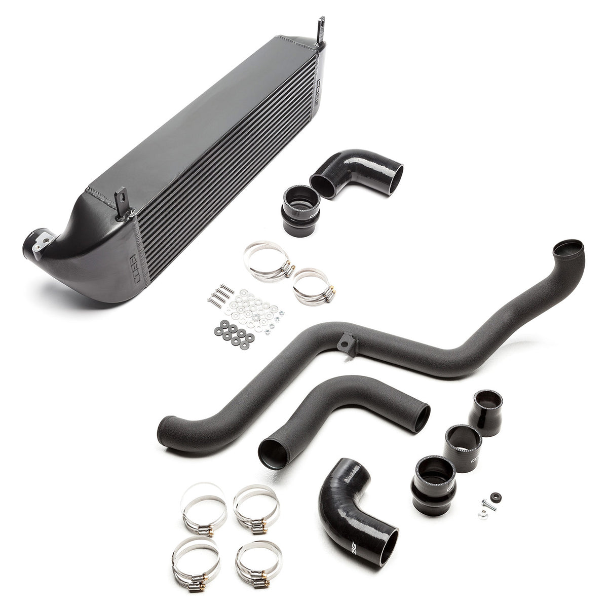 COBB front mount intercooler kit – Ford Focus RS – black core with black charge pipes and couplers