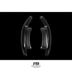 LEYO Select Shift paddle shift extensions – Ford Mustang – black pair front view - LEYO Thumbnail