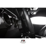 LEYO Select Shift paddle shift extension – fitted on Ford Mustang, side view through cabin - LEYO Thumbnail