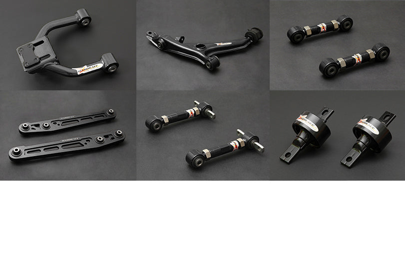 HARDRACE Suspension Package - Honda Civic (EK/EJ/EM1) - Hardened Rubber - Black