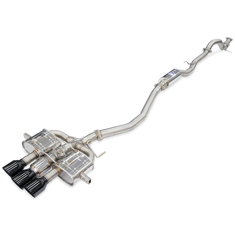 Invidia Q300 Valved Cat Back Exhaust - Honda Civic Type R (FL5) - Straight Cut Black Tips