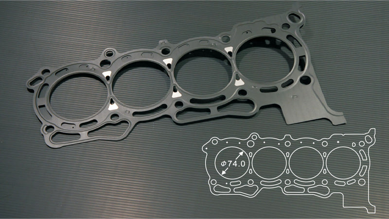 Siruda metal head gasket for L15A – 74 mm bore (product illustration) - Siruda