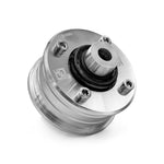 Suspension Secrets solid front control arm bush, angled view of the flange and machined body - Suspension Secrets Thumbnail