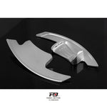 LEYO billet paddle shift extensions – Golf GTI Mk5/Mk6 – silver paddle angled side view - LEYO Thumbnail