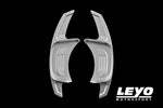 LEYO Gen 2 billet paddle shift extensions – Golf GTI/R Mk7 – silver pair front view - LEYO Thumbnail