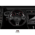 LEYO billet paddle shift extensions – Golf GTI Mk6 – silver paddles fitted, dash view - LEYO Thumbnail