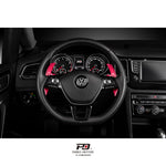 LEYO Sportline paddle shift extensions – red pair fitted to VW steering wheel - LEYO Thumbnail
