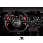 LEYO S tronic billet paddle extension V2 – red pair fitted to Audi 8V wheel - LEYO Thumbnail