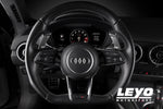 LEYO S tronic V4 paddle extension – black paddles fitted behind Audi steering wheel - LEYO Thumbnail