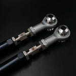 Suspension Secrets rear toe arms, close-up of the rod ends, spacers and stainless adjusters - Suspension Secrets Thumbnail