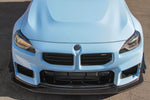 Light blue BMW M2 G87 front bumper fitted with the APR carbon air dam lip - APR Performance Thumbnail