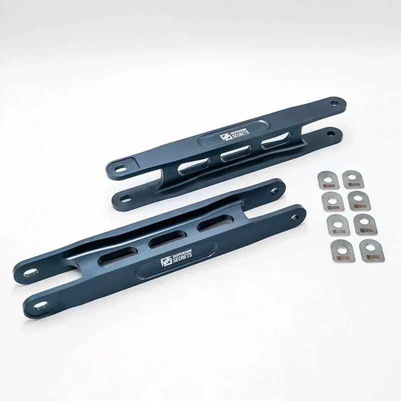 Suspension Secrets rear billet traction arms, pair with a set of engraved shims - Suspension Secrets