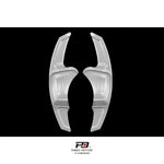 LEYO billet paddle shift extensions – Golf Mk8 – silver pair front view - LEYO Thumbnail