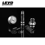 LEYO billet DSG shift knob – knob, shaft, spring and emblems laid out - LEYO Thumbnail