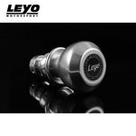LEYO billet DSG shift knob – silver knob close-up with emblem - LEYO Thumbnail
