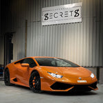 Orange Lamborghini Huracan in the Suspension Secrets workshop - Suspension Secrets Thumbnail