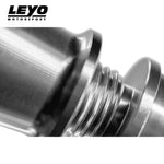 LEYO silver Nappa manual shift knob – close-up of threaded adapter - LEYO Thumbnail