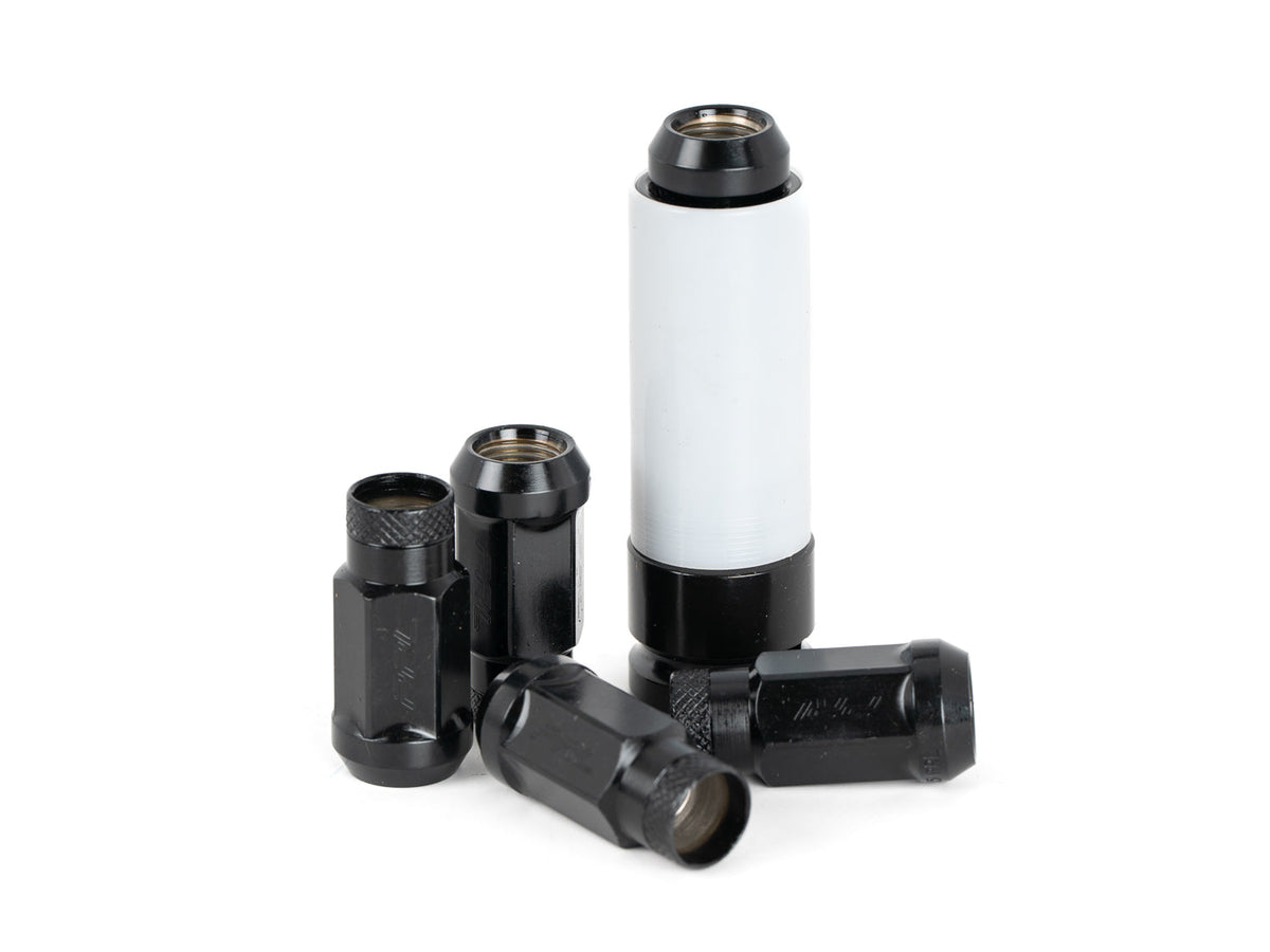PRL black steel lug nuts with plastic-lined socket