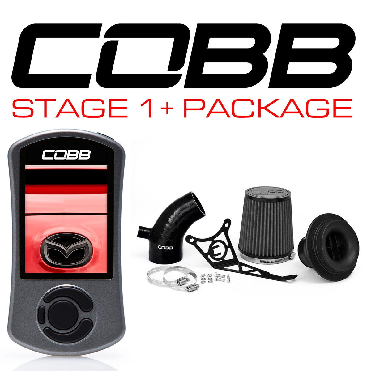 COBB Stage 1+ Power Package – Mazda6 MPS – Accessport and SF intake, second copy (product illustration)