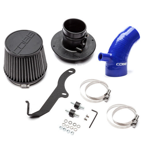 COBB SF intake – Mazda3 MPS BL – blue coupler kit with hardware (product illustration)