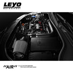 LEYO cold air intake – Golf GTI Mk5 / Golf R Mk6 – filter and shield fitted, bay view - LEYO Thumbnail