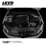 LEYO cold air intake – Golf GTI Mk6 – front view of white GTI with bonnet up showing intake - LEYO Thumbnail