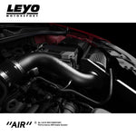 LEYO cold air intake – Golf Mk6 1.4 TSI – pipe and filter fitted in red Golf, close-up - LEYO Thumbnail