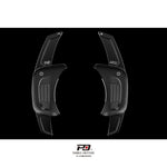 LEYO Pro folding paddle shift extensions – black pair front view, arms extended - LEYO Thumbnail