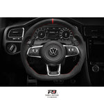 LEYO Pro folding paddle shift extensions – fitted to Golf GTI wheel, arms extended - LEYO Thumbnail
