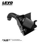 LEYO MQB cold air intake V2 – assembled with lid off, filter exposed - LEYO Thumbnail