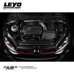 LEYO MQB cold air intake V2 – fitted in Golf GTI Mk7 engine bay, front view - LEYO Thumbnail