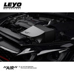 LEYO MQB cold air intake V2 – airbox fitted, low angle engine bay view - LEYO Thumbnail