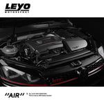 LEYO MQB cold air intake V2 – fitted in Golf GTI Mk7, angled engine bay view - LEYO Thumbnail