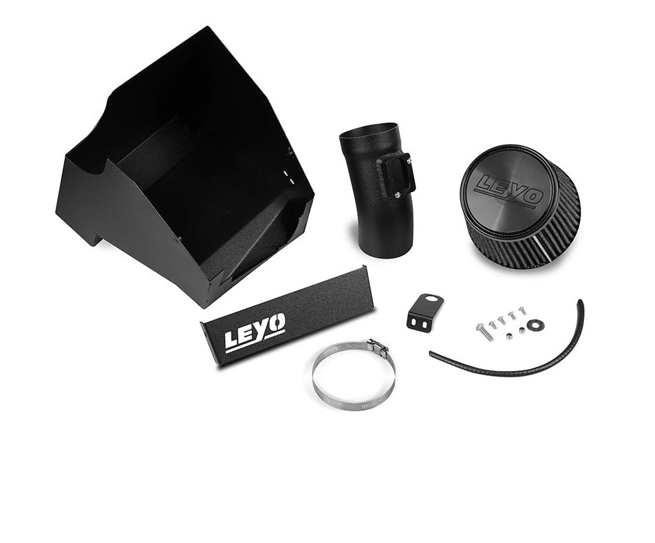 LEYO cold air intake – MINI Cooper S F56 – kit contents laid out