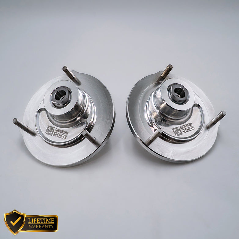 Suspension Secrets Camber & Caster Top Mounts - Porsche Cayman (981/718) - Billet Aluminium