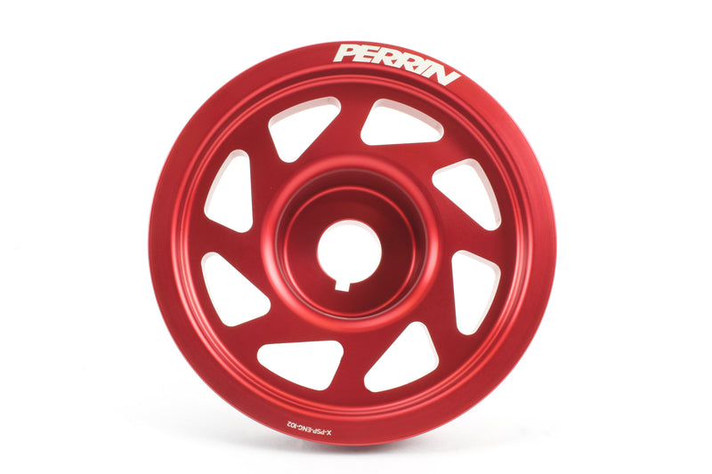 PERRIN Lightweight Crank Pulley - Subaru Impreza/WRX (GDA/GGA/GE8/GH8) STI (GDB/GRF/GVF) / Forester (SG9/SH9) / Liberty/Outback (BL9/BP9/BM9/BR9) - No AC - PERRIN