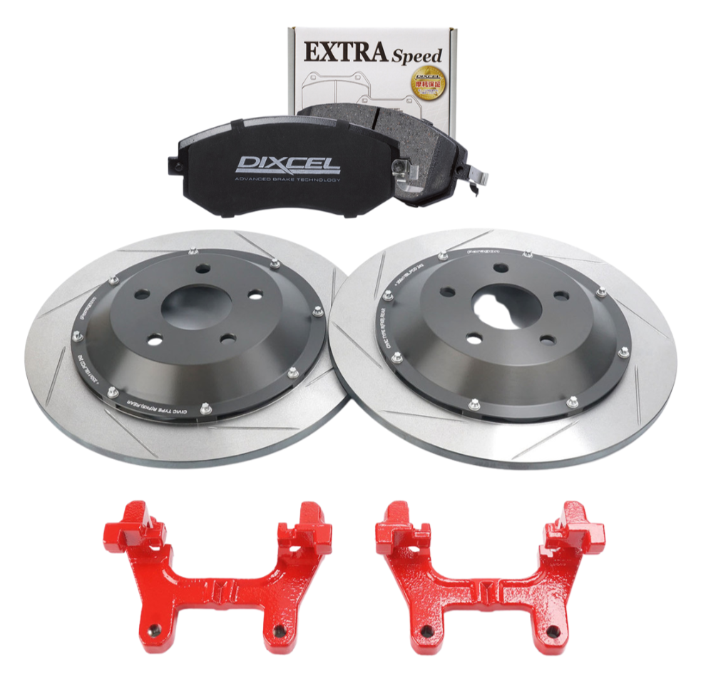 Paragon 2-Piece Rear Rotors + Dixcel ES Type Brake Pads – Honda Civic Type R FK8 / FL5 – 350 x 11mm - Chicane Australia