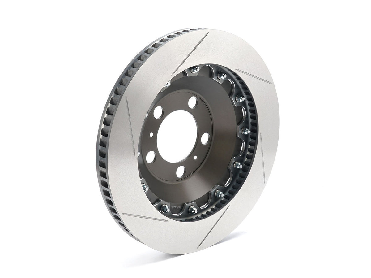 Paragon 991 GT3 Cup front rotor, face-on view of hat and slotted ring