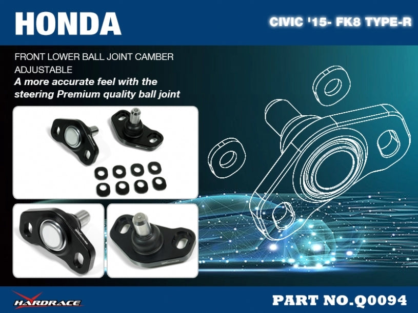 Hardrace Front Lower Camber Adjuster – Honda Civic Type R (FK8/FL5) 2017+ - Chicane Australia