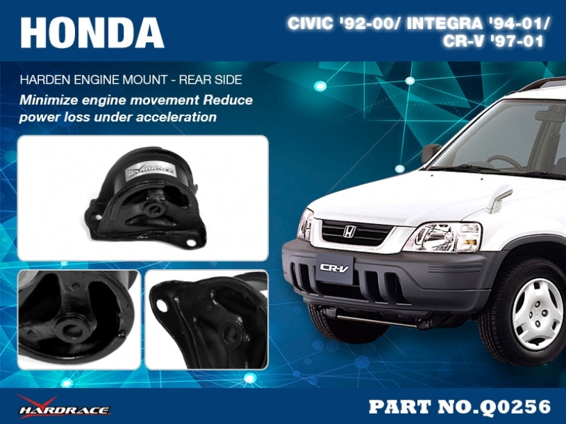 HARDRACE Hardened Engine Mount (Rear Side) - Honda CR-V (RD1-RD3) / Integra (DC2) / Civic (EG/EH/EJ/EK/EM1) - Image 2